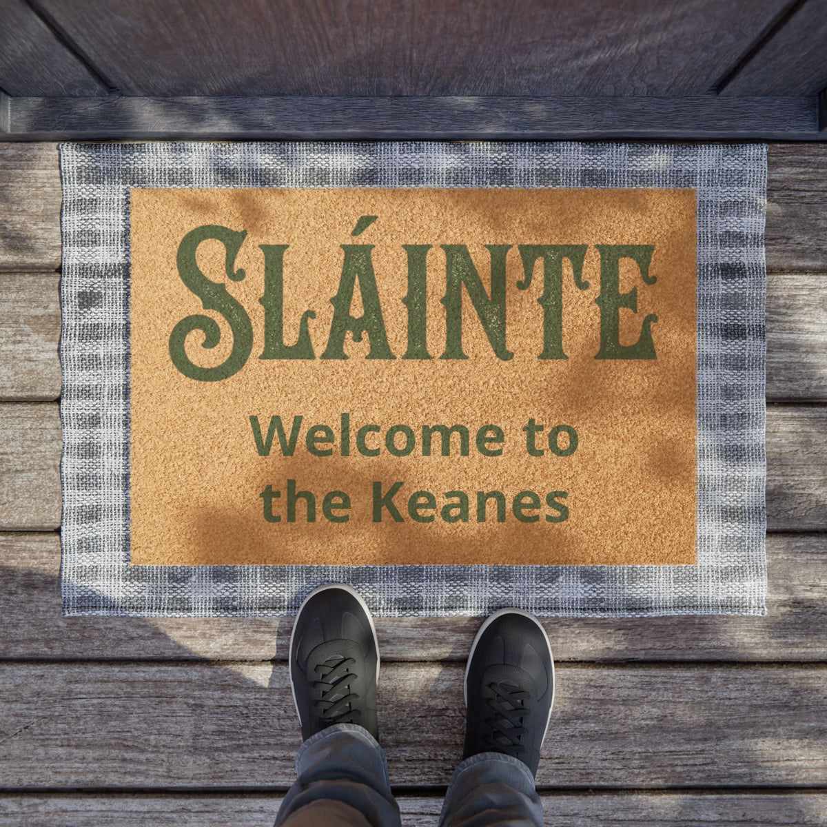 Personalize Galway Hooker Welcome Doormat
