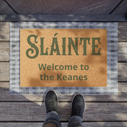 Personalize Galway Hooker Welcome Doormat