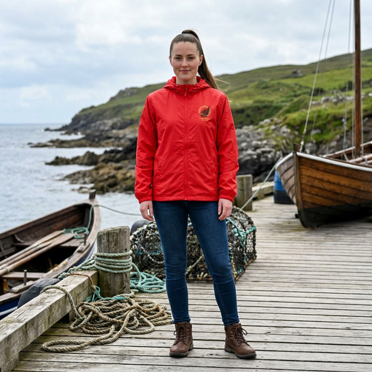 Personalize Unisex Windbreaker Jacket — Lightweight Full-Zip Hooded Shell with 'Galway' Back Print