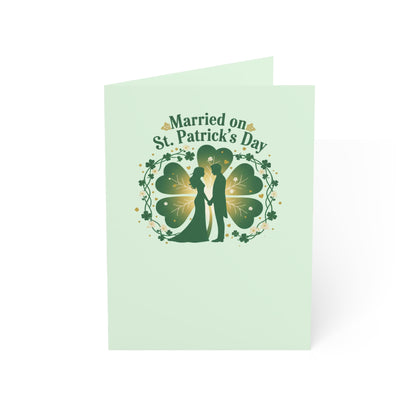 St. Patrick's Day Wedding Anniversary Greeting Card — "Married on St. Patrick's Day" Anniversary Card Personalize