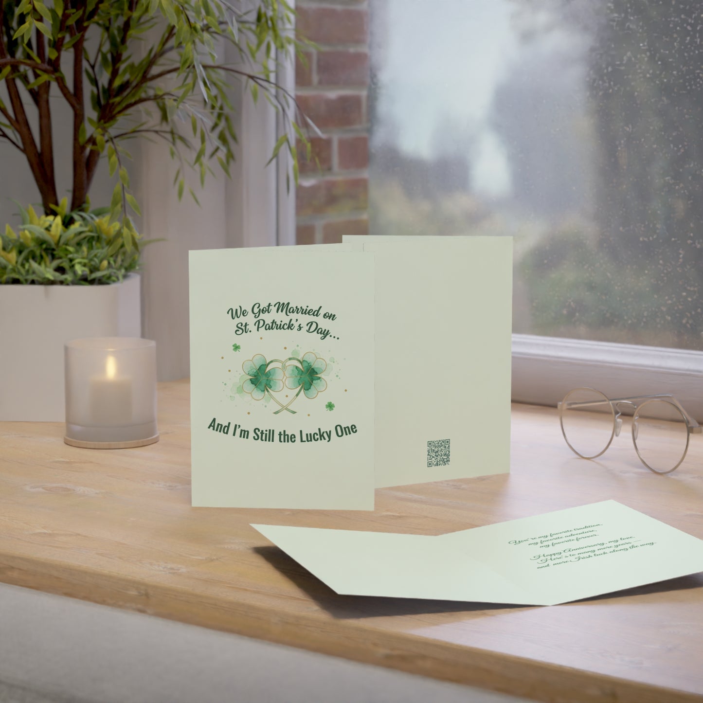 Married on St. Patrick's Day Anniversary Card — Greeting Card, Personalize
