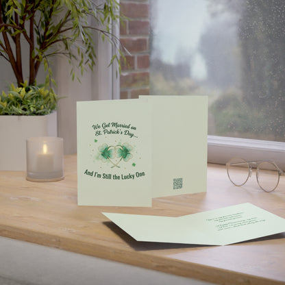 Married on St. Patrick's Day Anniversary Card — Greeting Card, Personalize