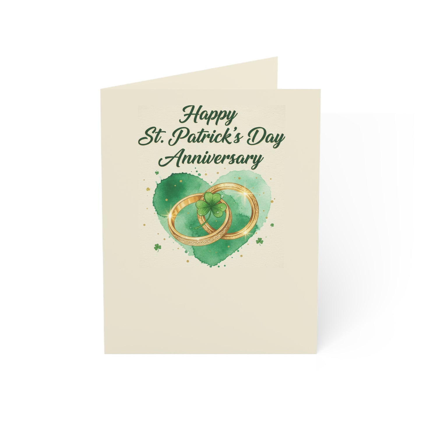 St. Patrick’s Day Wedding Anniversary Card — Personalized Couple Greeting Card