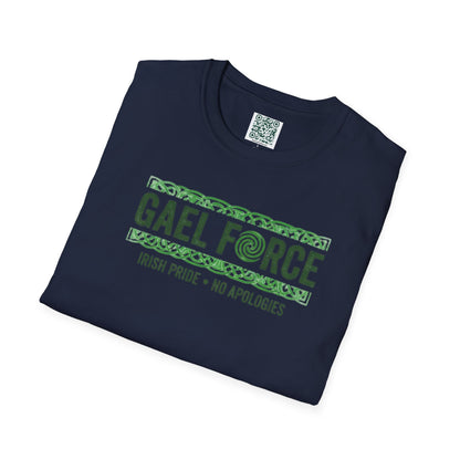 Gael Force T-Shirt - "Irish Pride • No Apologies" Retro Celtic Design