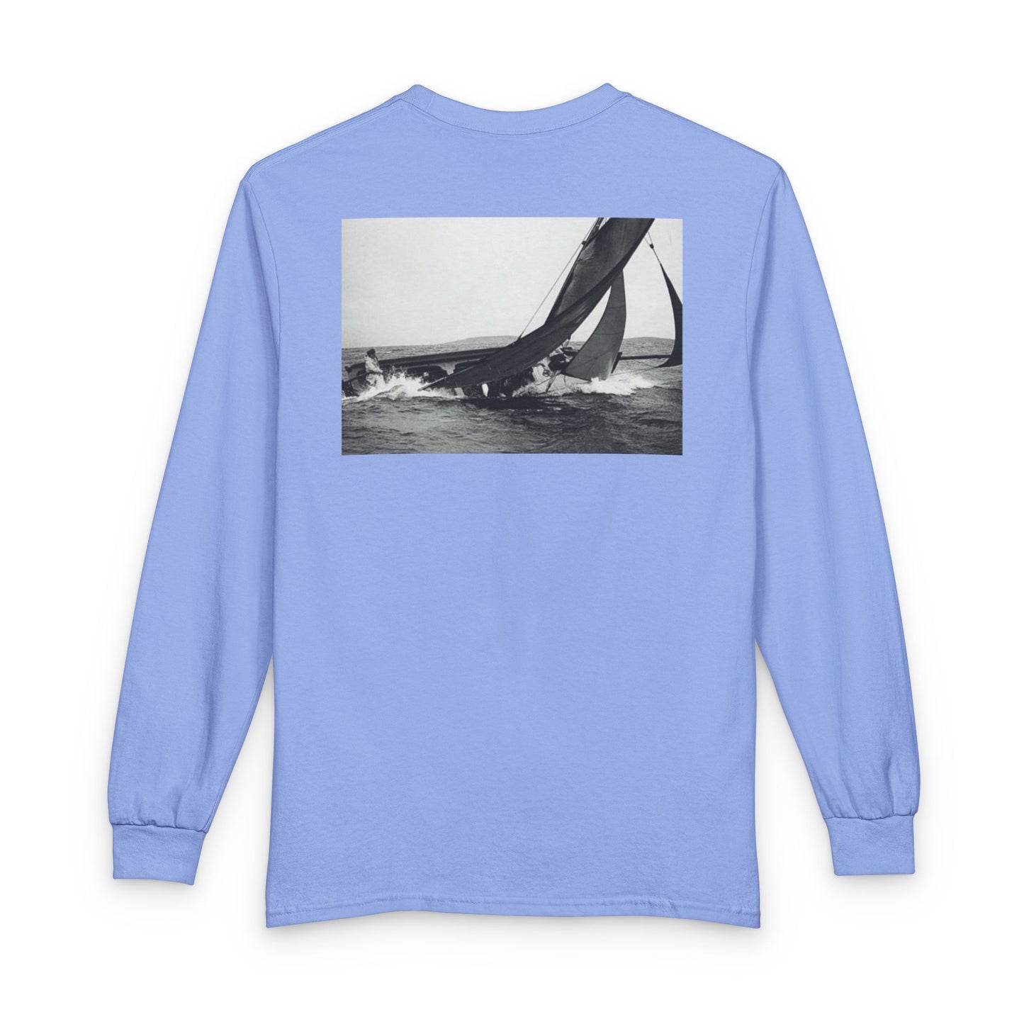 Personalized Galway Hooker Long Sleeve Tee — Custom Boat Photo & Name