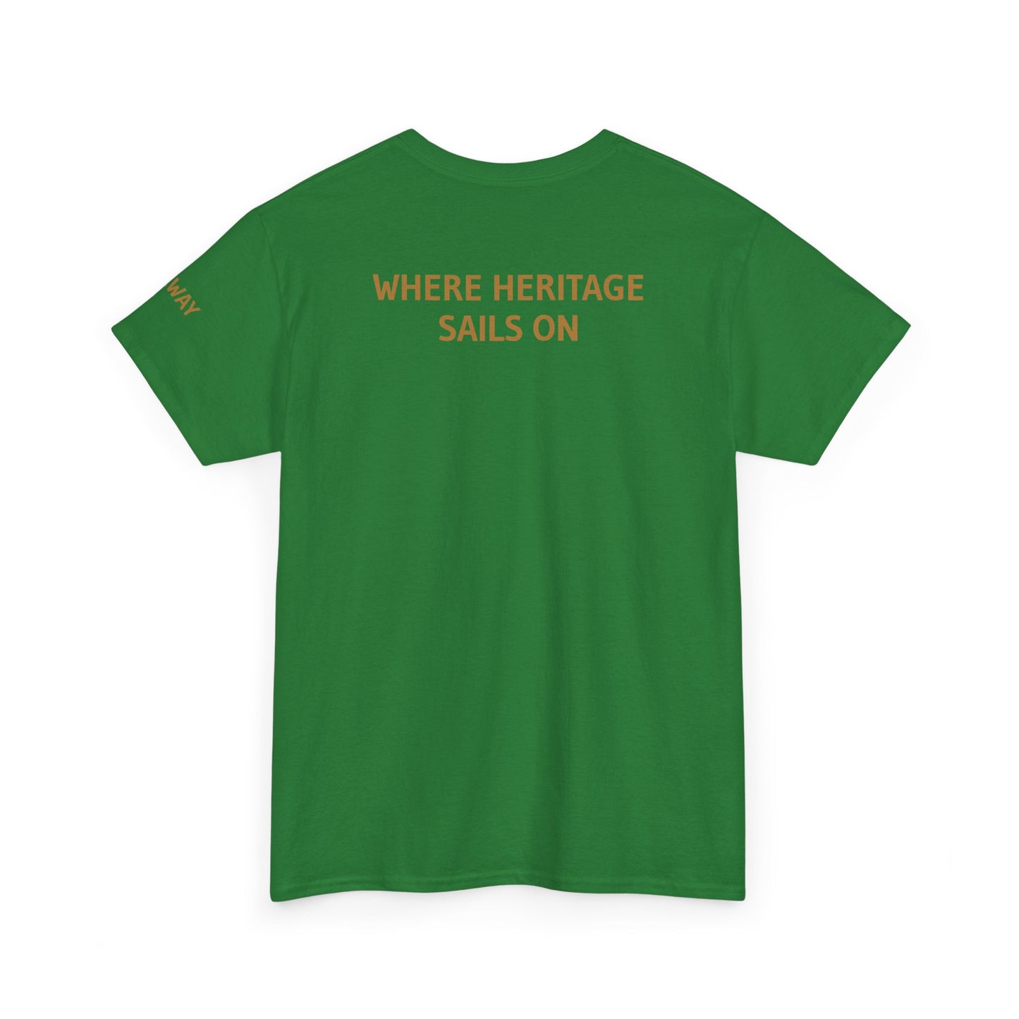 Galway Hooker Nautical T‑Shirt — "Heritage Sails On" Personalized Back & Sleeve Tee