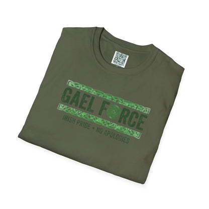 Gael Force T-Shirt - "Irish Pride • No Apologies" Retro Celtic Design