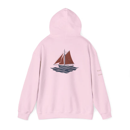 Sailing Mam Hoodie – Nautical Sailboat Graphic Pullover for Irish Sea-Loving Moms Personalize