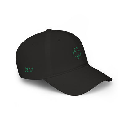 Embroidered Shamrock Low Profile Baseball Cap — St. Patrick’s Day Lucky Clover Hat (Personalize)
