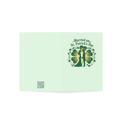 St. Patrick's Day Wedding Anniversary Greeting Card — "Married on St. Patrick's Day" Anniversary Card Personalize