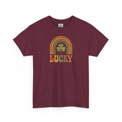 Lucky Retro Rainbow T-Shirt — Vintage Shamrock St. Patrick’s Tee
