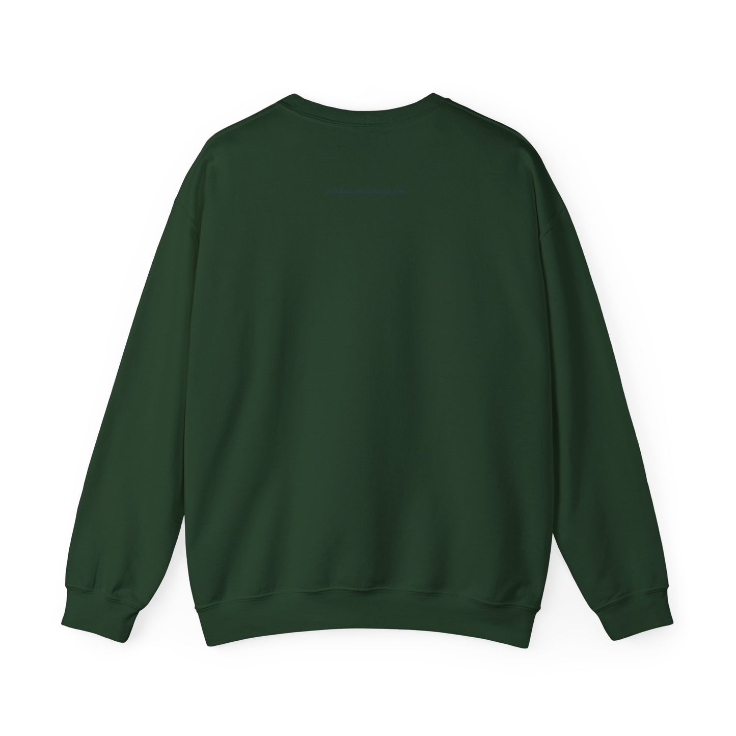 Irish Crewneck Sweatshirt — "Strong Like the Atlantic" Minimal Wave Design