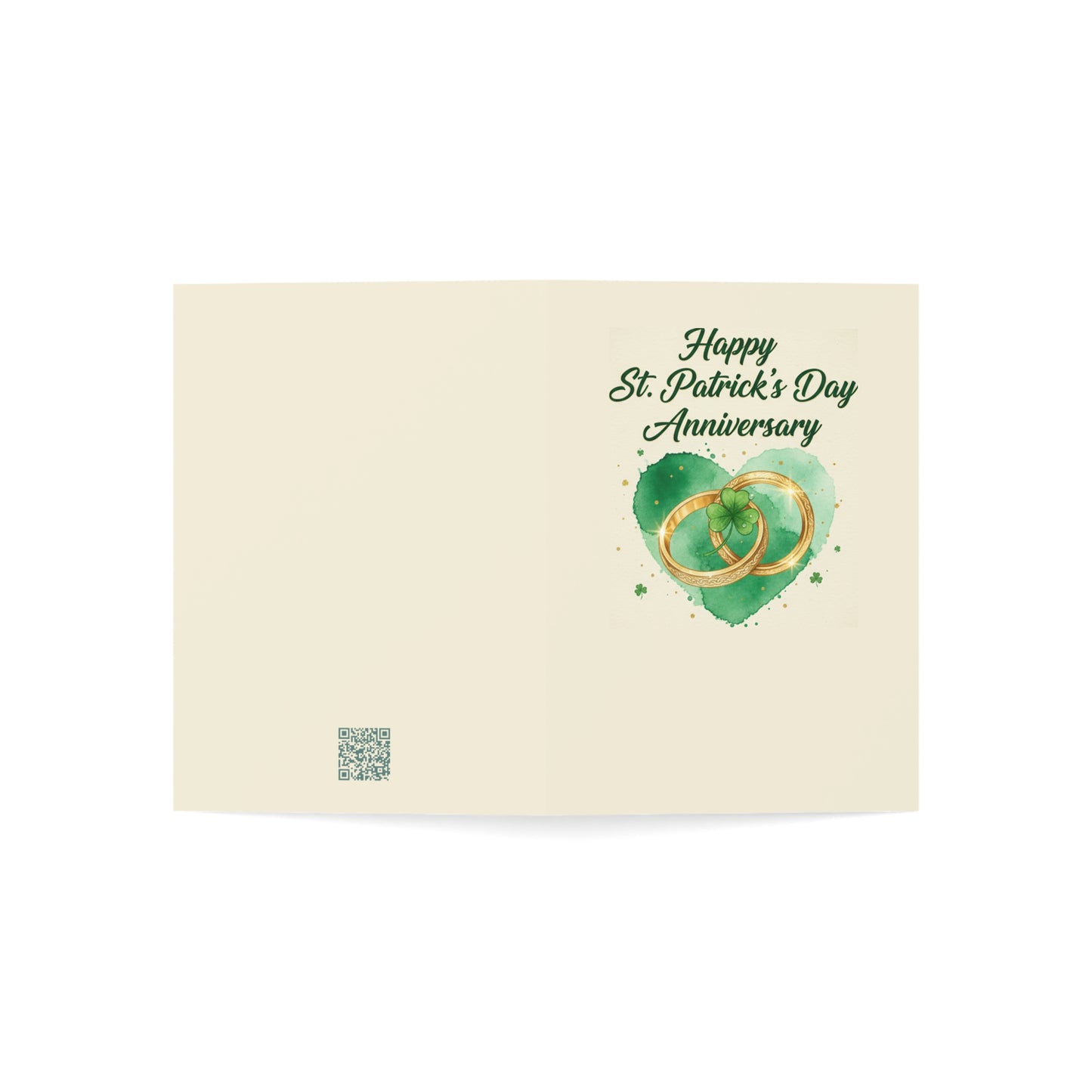 St. Patrick’s Day Wedding Anniversary Card — Personalized Couple Greeting Card