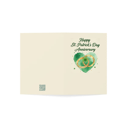 St. Patrick’s Day Wedding Anniversary Card — Personalized Couple Greeting Card