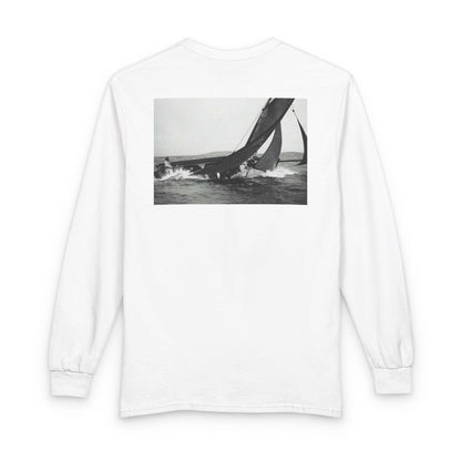 Personalized Galway Hooker Long Sleeve Tee — Custom Boat Photo & Name