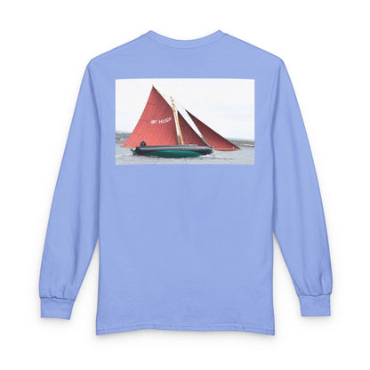 Personalized Galway Hooker Long Sleeve Tee — Custom Boat Photo & Name