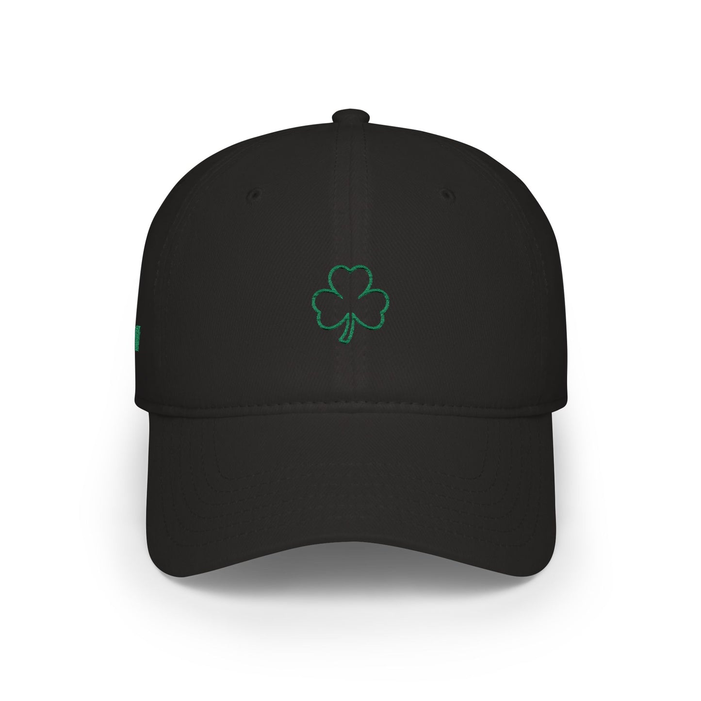 Embroidered Shamrock Low Profile Baseball Cap — St. Patrick’s Day Lucky Clover Hat (Personalize)
