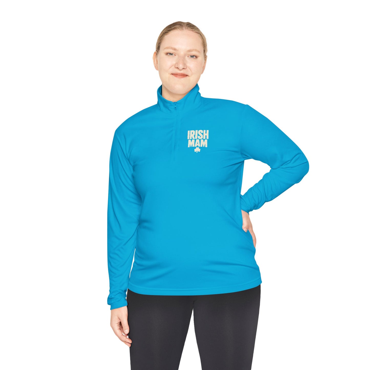 Irish Mam Shamrock Quarter-Zip Pullover