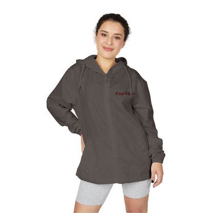 Captain Red Sailboat Hooded Windbreaker Jacket