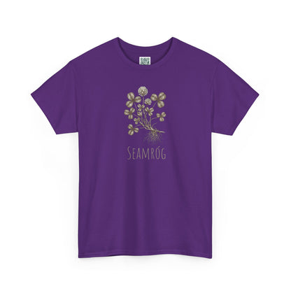 Shamrock Botanical Tee — Vintage Floral Clover Shirt
