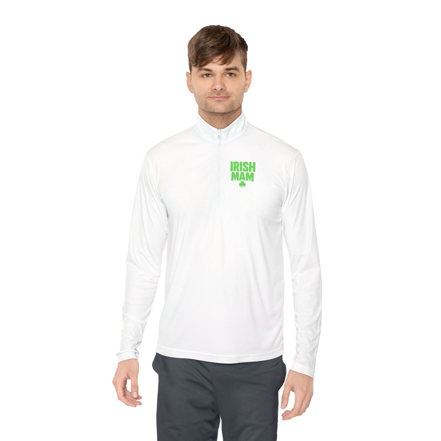 Irish Mam Shamrock Quarter-Zip Pullover