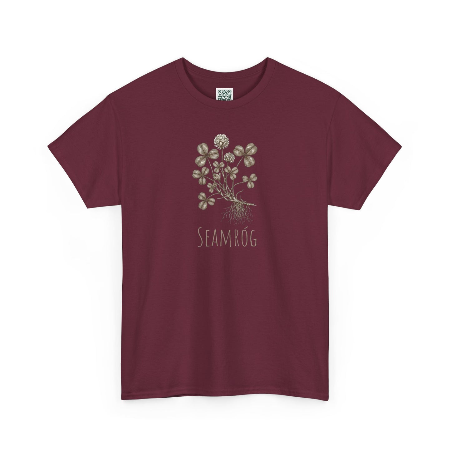 Shamrock Botanical Tee — Vintage Floral Clover Shirt