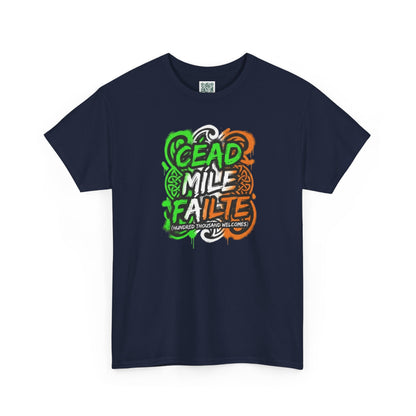 Céad Míle Fáilte St. Patrick's Day T-Shirt — Irish Welcome Tee (stpatricksday2026) Personalize