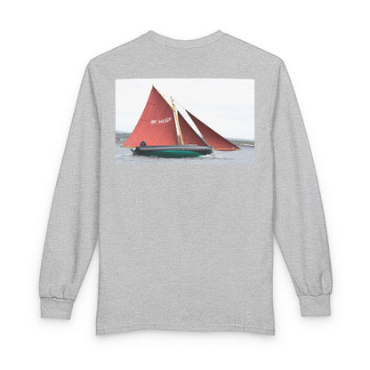 Personalized Galway Hooker Long Sleeve Tee — Custom Boat Photo & Name