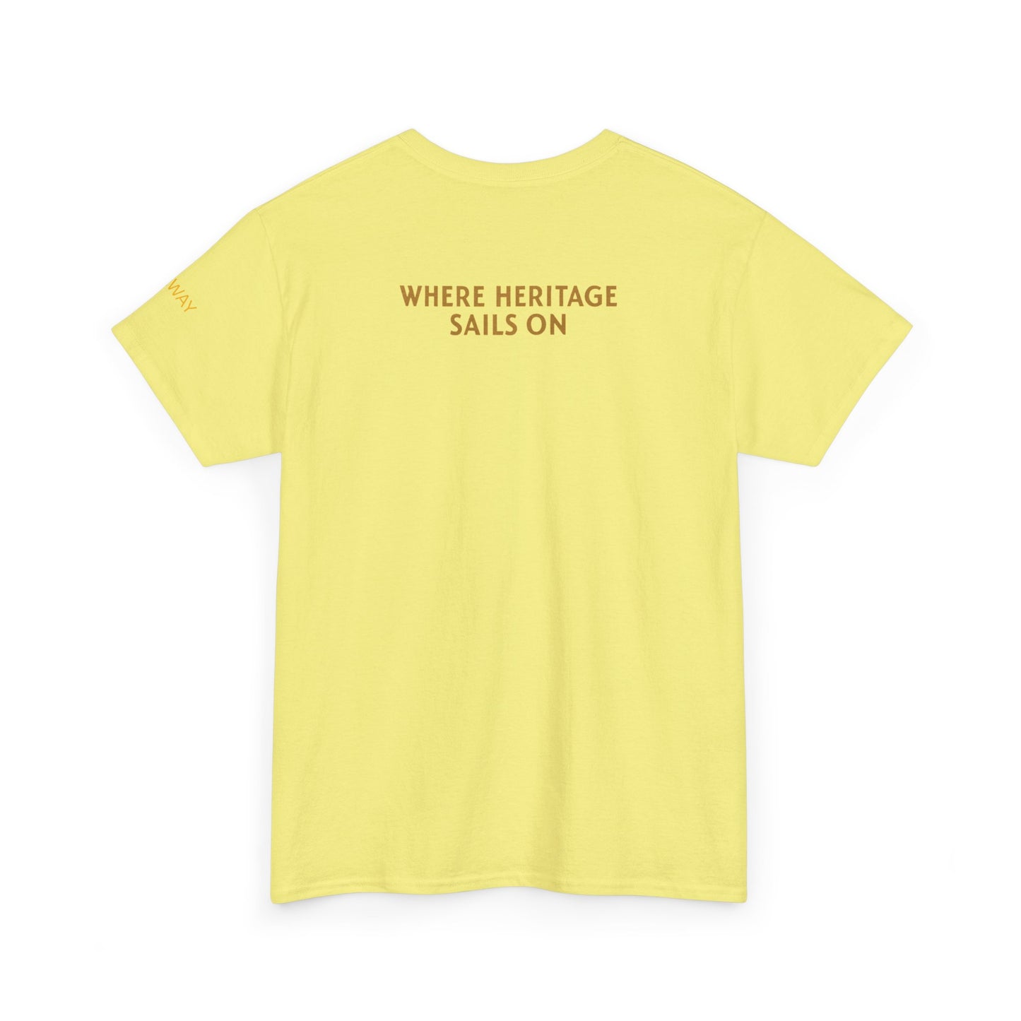 Galway Hooker Nautical T‑Shirt — "Heritage Sails On" Personalized Back & Sleeve Tee