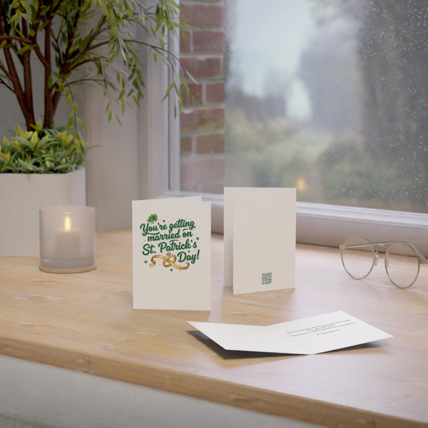 St. Patrick's Day Wedding Greeting Card — "You're getting married on St. Patrick's Day!"