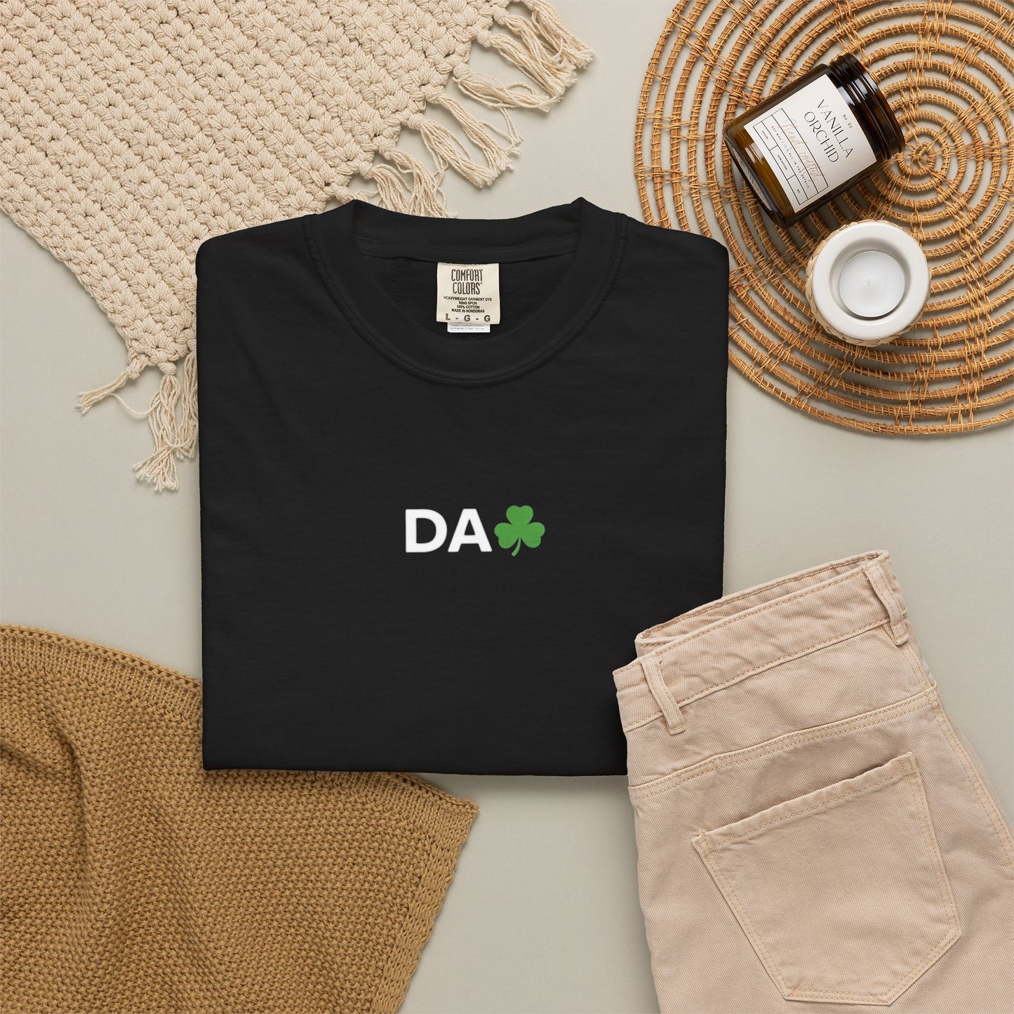 DA + Shamrock Dad T-Shirt — Personalized Father's Day Tee