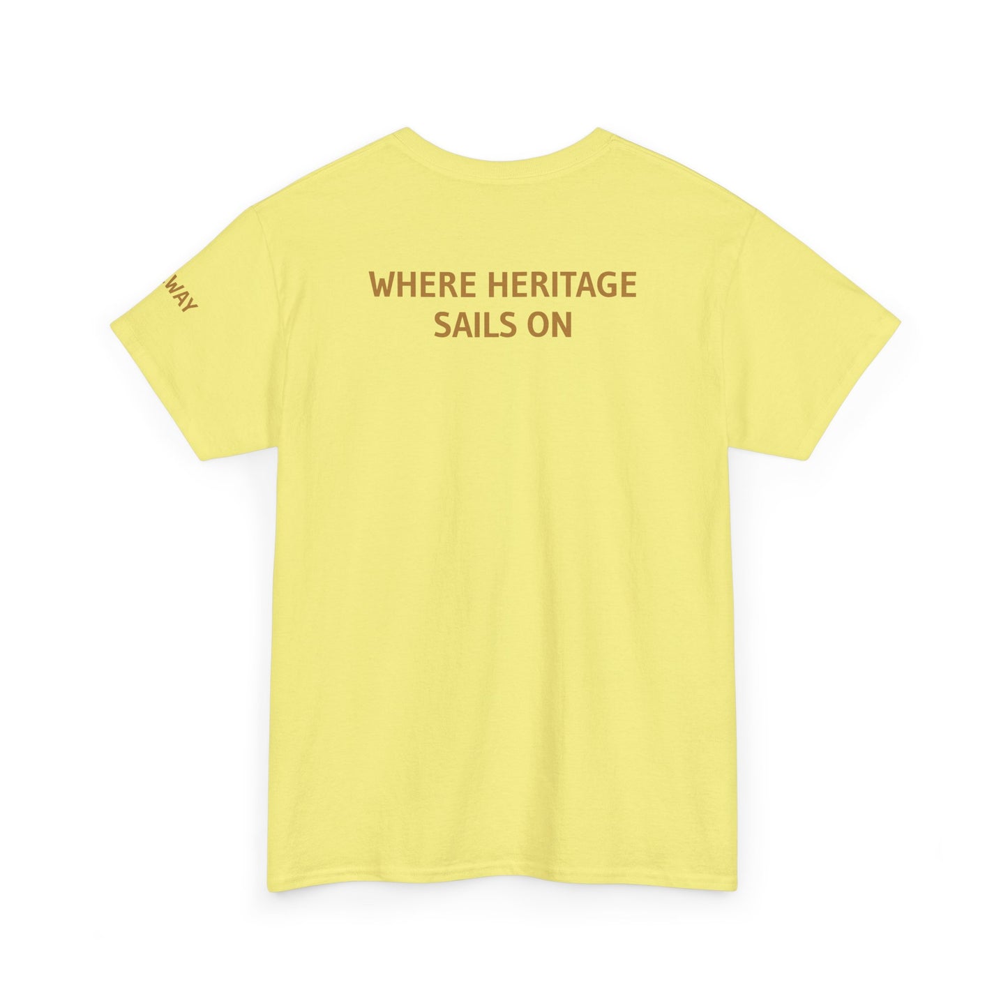 Galway Hooker Nautical T‑Shirt — "Heritage Sails On" Personalized Back & Sleeve Tee