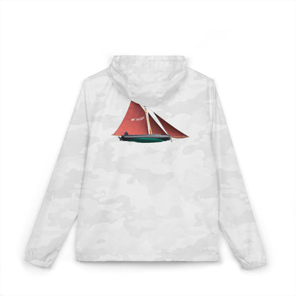 Captain Red Sailboat Hooded Windbreaker Jacket