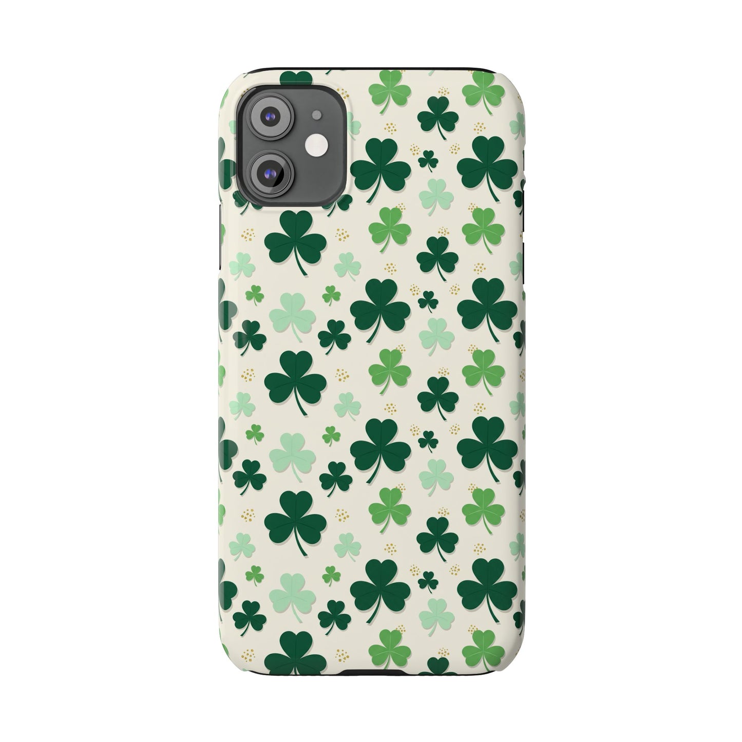 Shamrock Pattern Slim Phone Case — Irish Clover Protective Cover