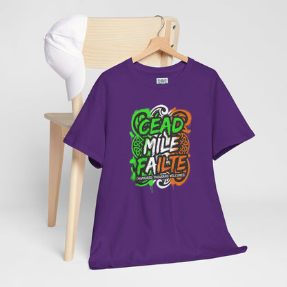 Céad Míle Fáilte St. Patrick's Day T-Shirt — Irish Welcome Tee (stpatricksday2026) Personalize