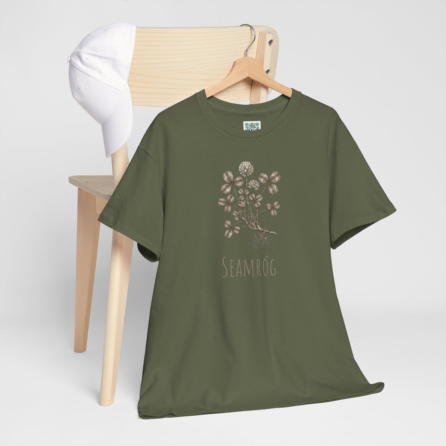 Shamrock Botanical Tee — Vintage Floral Clover Shirt