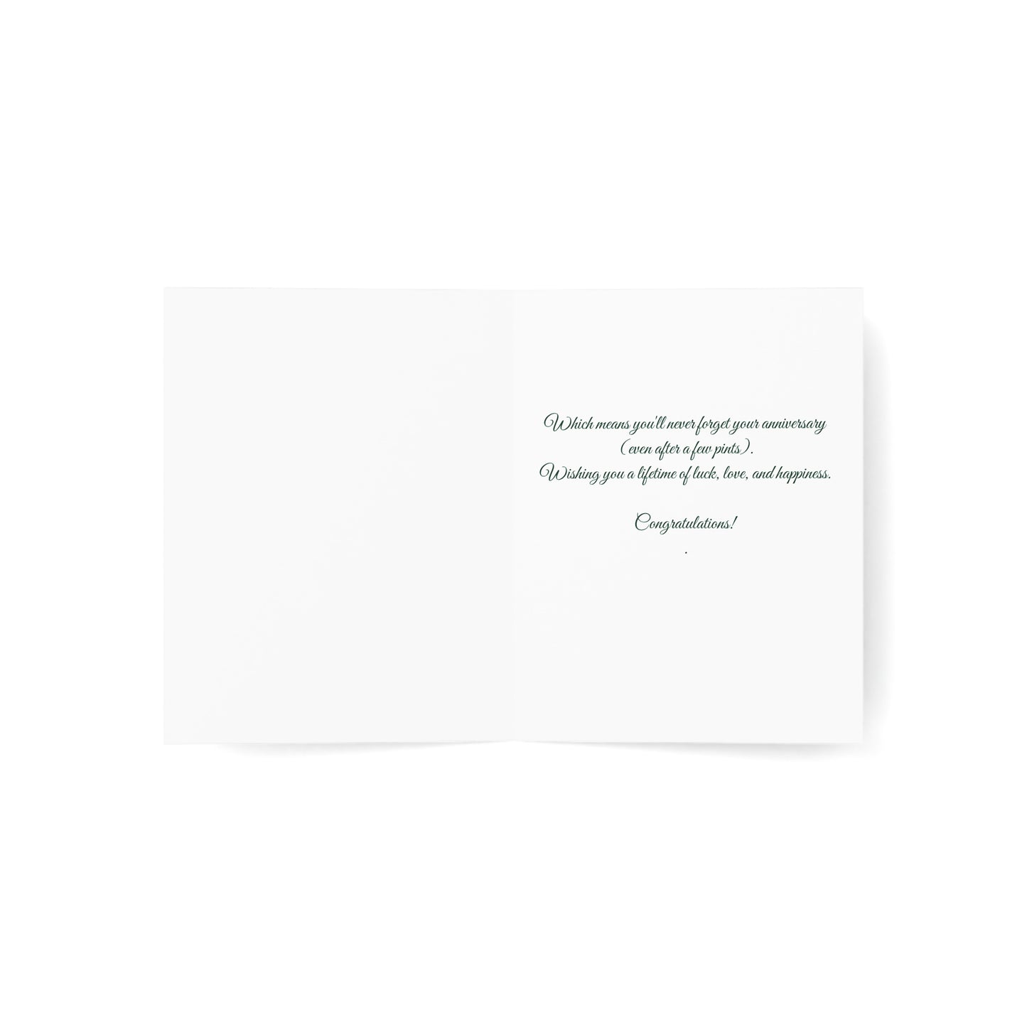 St. Patrick's Day Wedding Greeting Card — "You're getting married on St. Patrick's Day!"