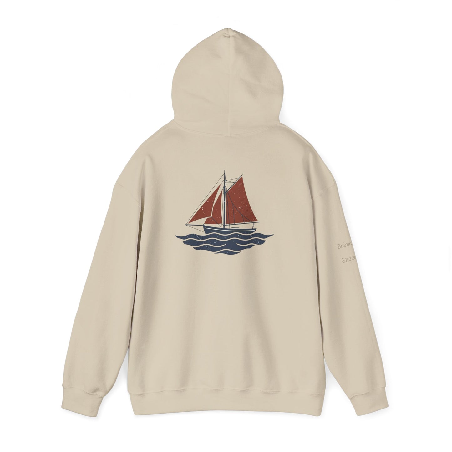 Sailing Mam Hoodie – Nautical Sailboat Graphic Pullover for Irish Sea-Loving Moms Personalize
