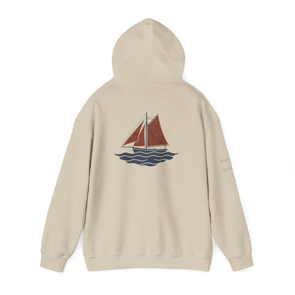 Sailing Mam Hoodie – Nautical Sailboat Graphic Pullover for Irish Sea-Loving Moms Personalize