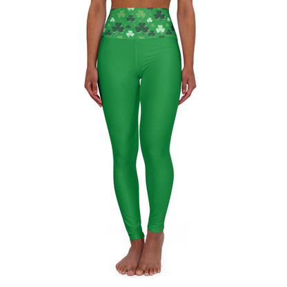 St. Patrick's Day Shamrock High Waisted Yoga Leggings