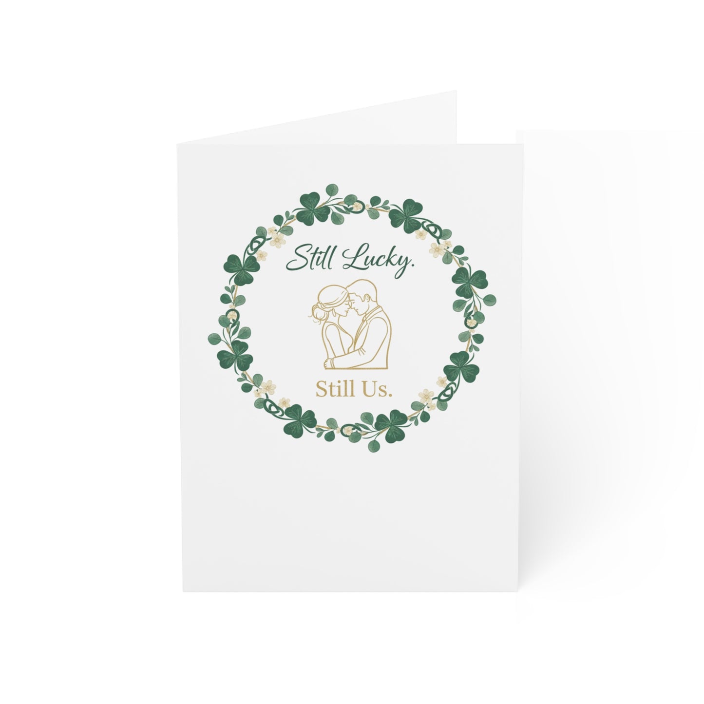 St. Patrick's Day Anniversary Card — "Still Lucky, Still Us" Greeting Card, Personalize