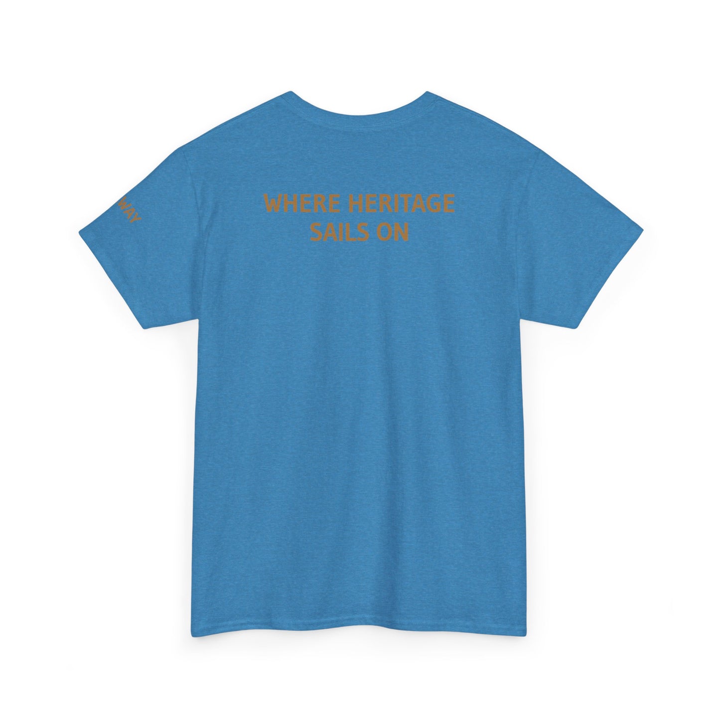 Galway Hooker Nautical T‑Shirt — "Heritage Sails On" Personalized Back & Sleeve Tee