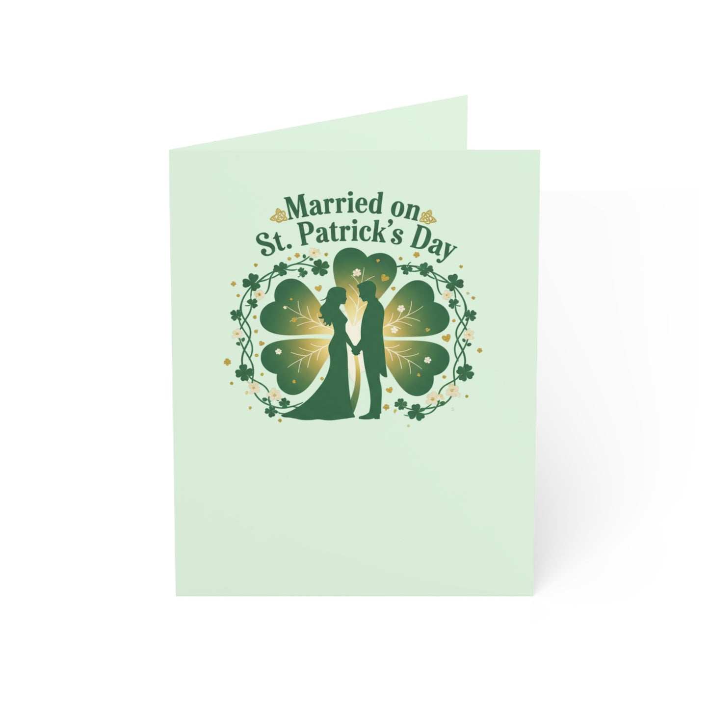 St. Patrick's Day Wedding Anniversary Greeting Card — "Married on St. Patrick's Day" Anniversary Card Personalize