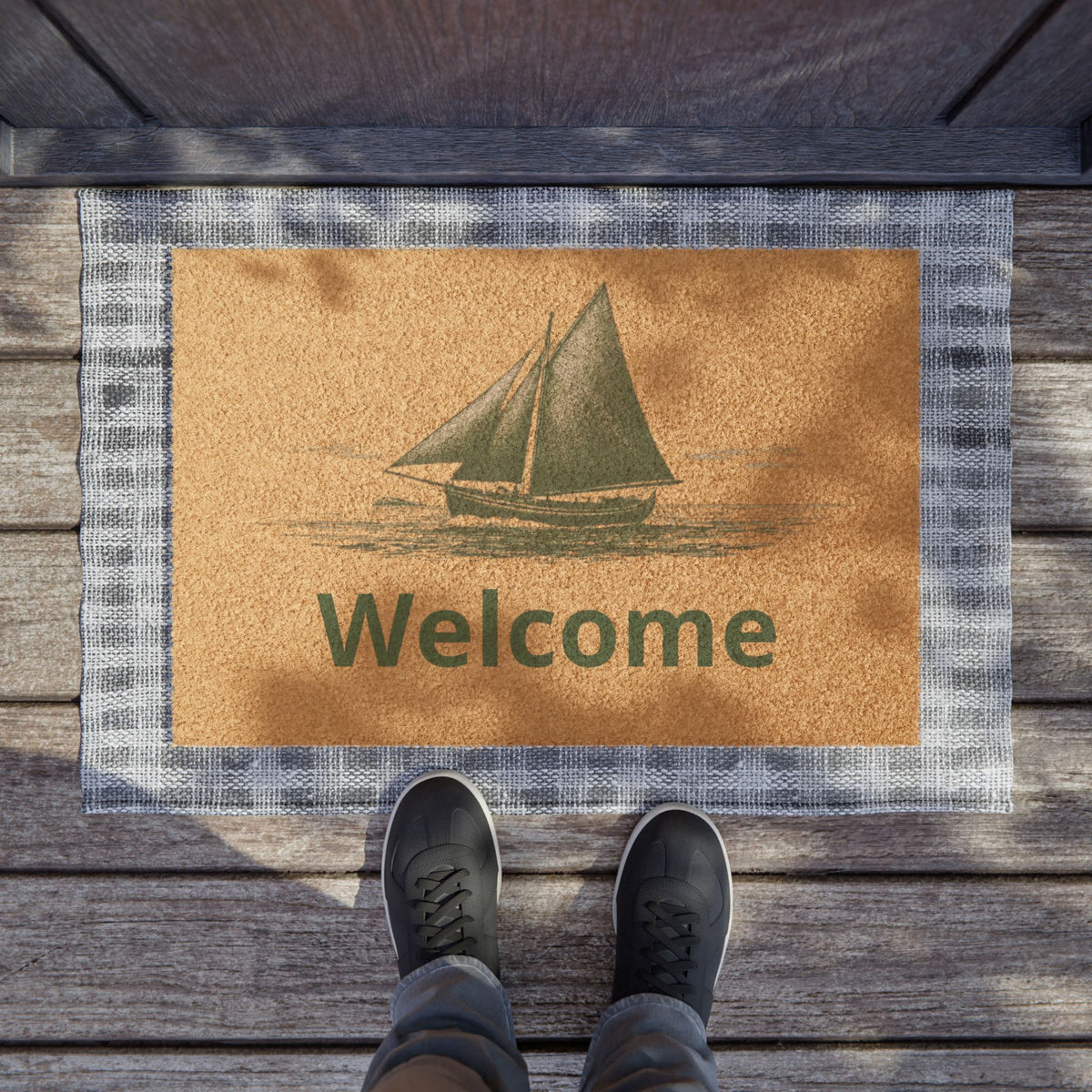 Personalize Galway Hooker Welcome Doormat