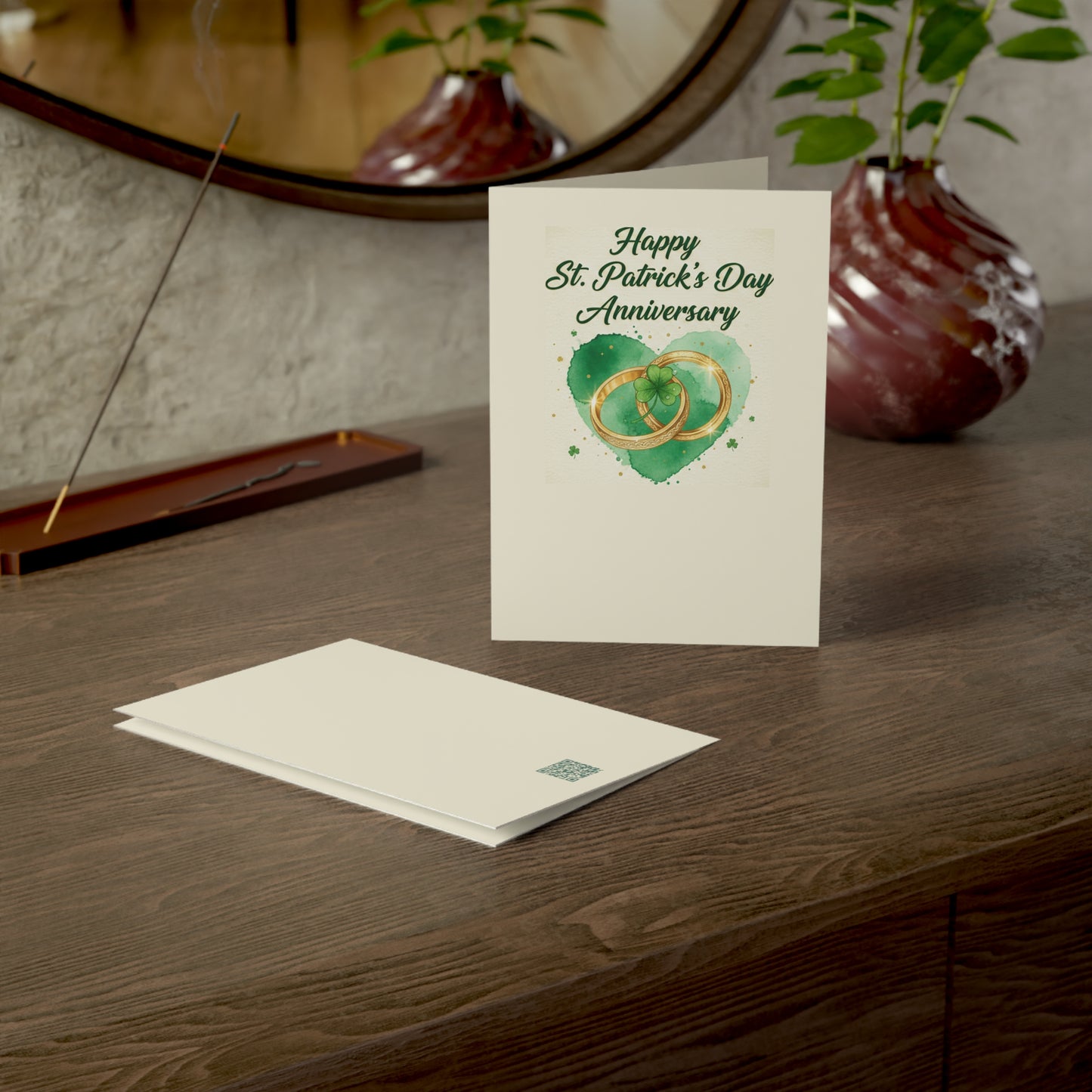 St. Patrick’s Day Wedding Anniversary Card — Personalized Couple Greeting Card