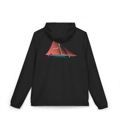 Captain Red Sailboat Hooded Windbreaker Jacket