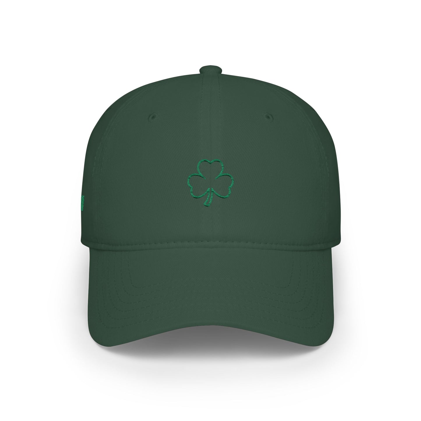 Embroidered Shamrock Low Profile Baseball Cap — St. Patrick’s Day Lucky Clover Hat (Personalize)