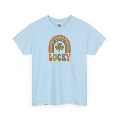 Lucky Retro Rainbow T-Shirt — Vintage Shamrock St. Patrick’s Tee