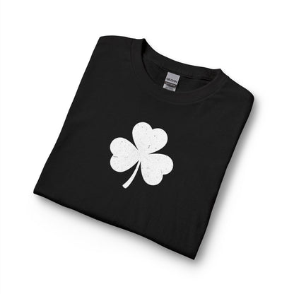 Personalize Long Sleeve T-Shirt - Minimal White Chest Shamrock Graphic