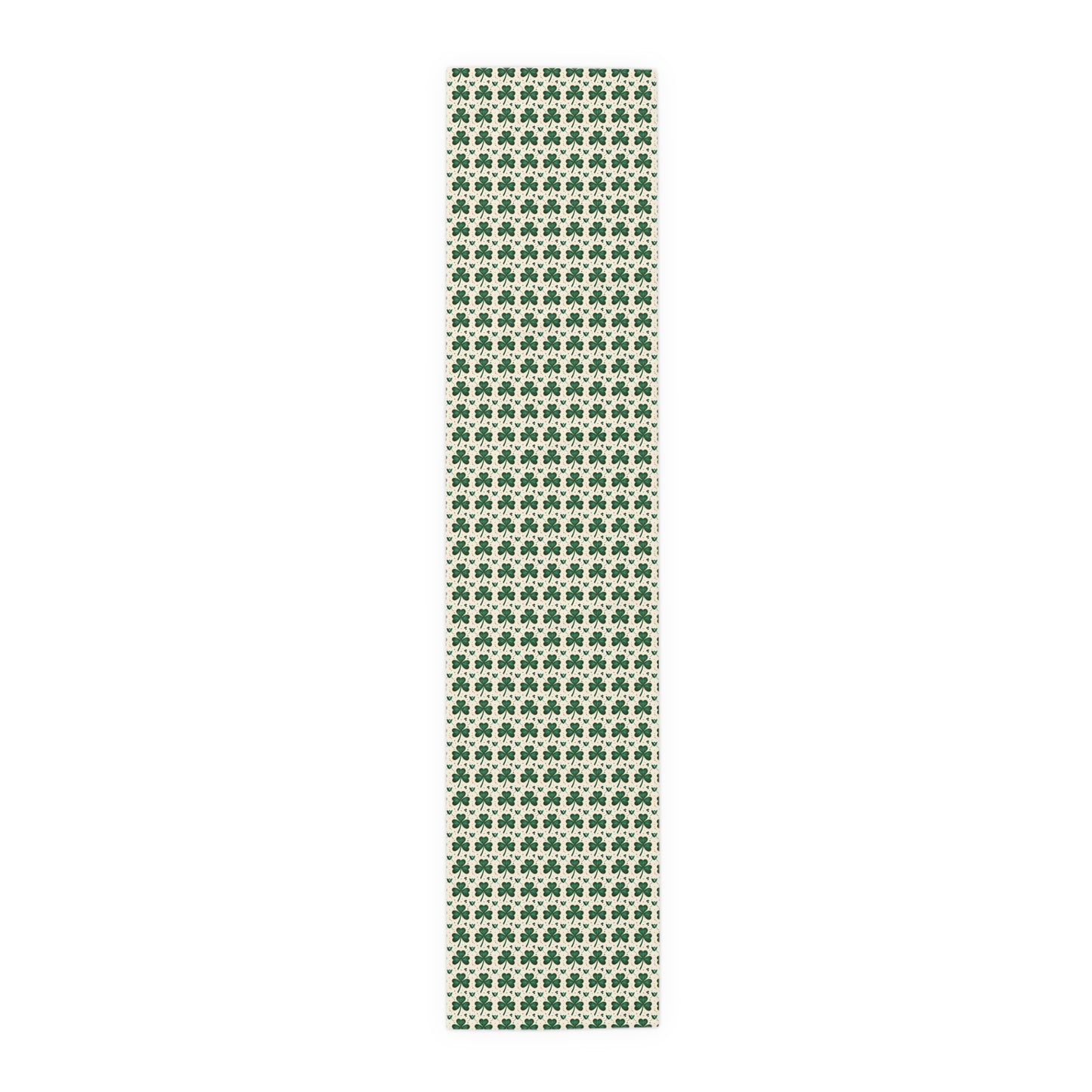 Shamrock Pattern Table Runner — Green Clover St. Patrick’s Day Decor